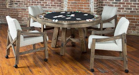 Poker table with chairs Henry Decor 53" 8 - Player Poker Table with Chairs (Set of 5) by Eleanore Decor